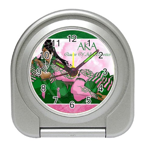 AKA Queen Of All Sororities Travel Alarm Clock from ArtsNow.com Front