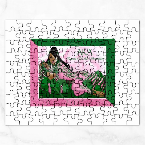 AKA Queen Of All Sororities Jigsaw Puzzle (Rectangular) from ArtsNow.com Front