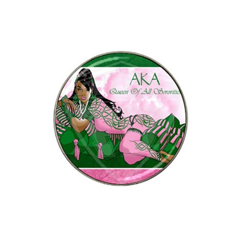 AKA Queen Of All Sororities Hat Clip Ball Marker (10 pack) from ArtsNow.com Front
