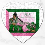 AKA Queen Of All Sororities Jigsaw Puzzle (Heart)