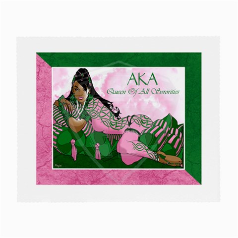 AKA Queen Of All Sororities Glasses Cloth (Small) from ArtsNow.com Front