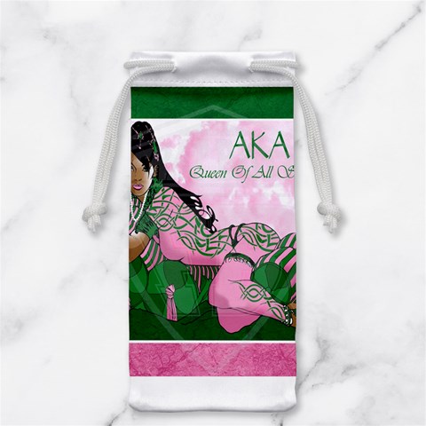 AKA Queen Of All Sororities Jewelry Bag from ArtsNow.com Front