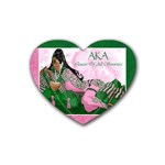 AKA Queen Of All Sororities Rubber Coaster (Heart)