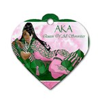 AKA Queen Of All Sororities Dog Tag Heart (One Side)