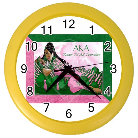AKA Queen Of All Sororities Color Wall Clock from ArtsNow.com Front