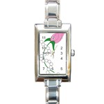 aka pearls Rectangular Italian Charm Watch