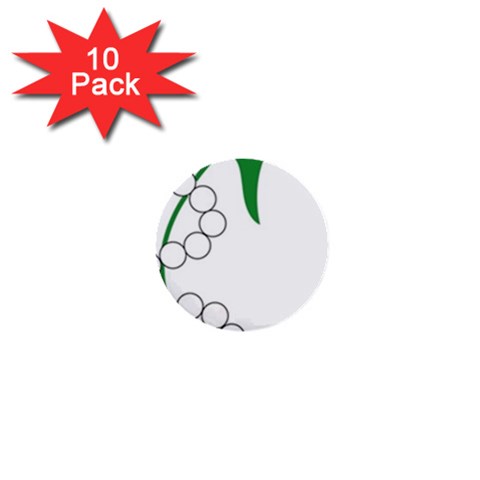 aka pearls 1  Mini Button (10 pack)  from ArtsNow.com Front