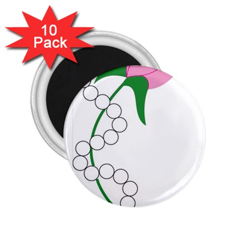 aka pearls 2.25  Magnet (10 pack) from ArtsNow.com Front