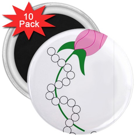 aka pearls 3  Magnet (10 pack) from ArtsNow.com Front