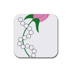 aka pearls Rubber Coaster (Square)