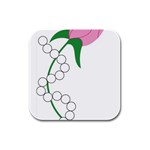 aka pearls Rubber Square Coaster (4 pack)