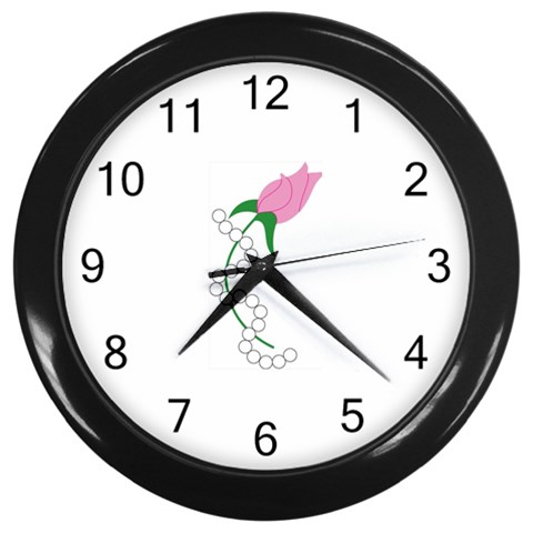 aka pearls Wall Clock (Black) from ArtsNow.com Front