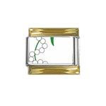aka pearls Gold Trim Italian Charm (9mm)
