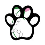aka pearls Magnet (Paw Print)