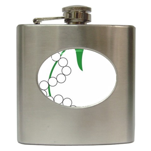 aka pearls Hip Flask (6 oz) from ArtsNow.com Front