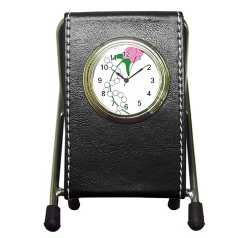 aka pearls Pen Holder Desk Clock from ArtsNow.com Front