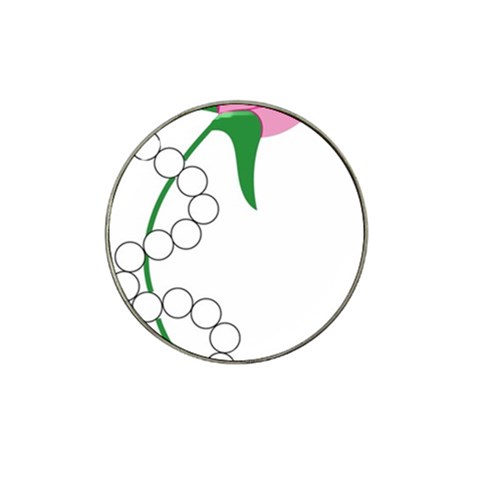 aka pearls Hat Clip Ball Marker (4 pack) from ArtsNow.com Front