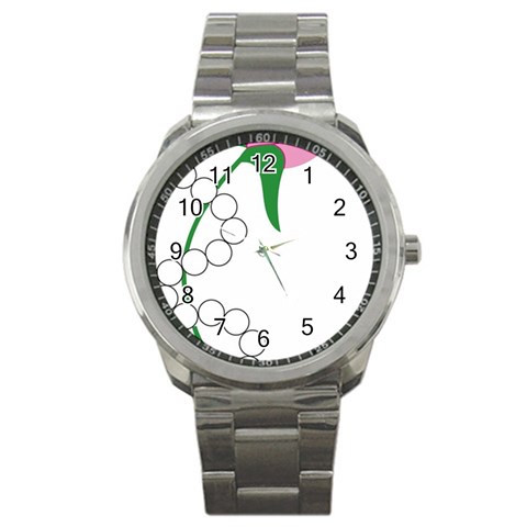 aka pearls Sport Metal Watch from ArtsNow.com Front
