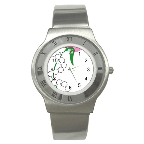 aka pearls Stainless Steel Watch from ArtsNow.com Front