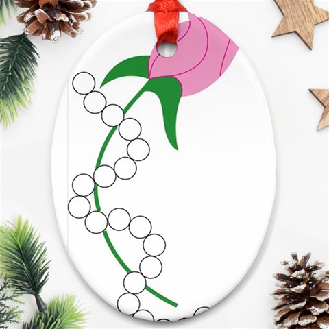 aka pearls Oval Ornament (Two Sides) from ArtsNow.com Front