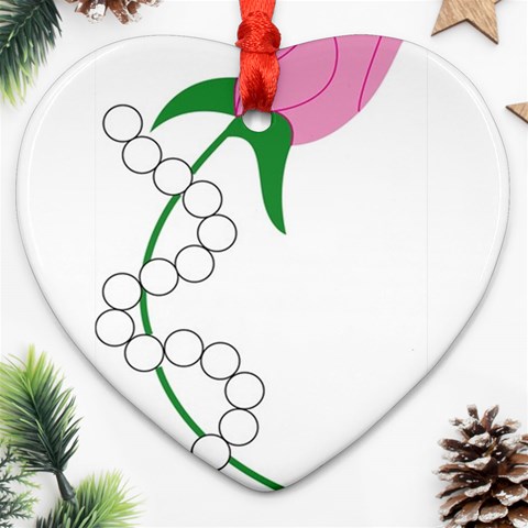 aka pearls Heart Ornament (Two Sides) from ArtsNow.com Front