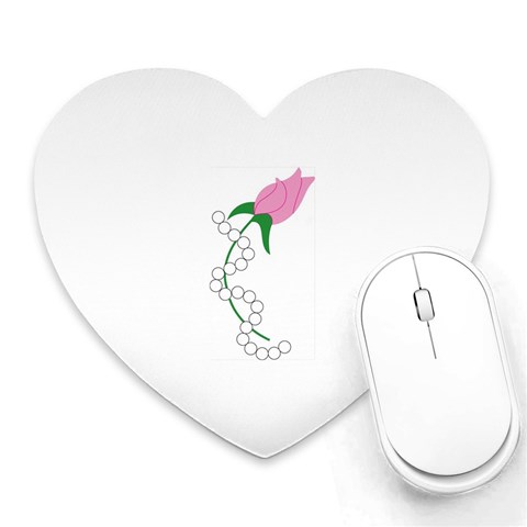 aka pearls Mousepad (Heart) from ArtsNow.com Front