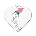 aka pearls Dog Tag Heart (One Side)