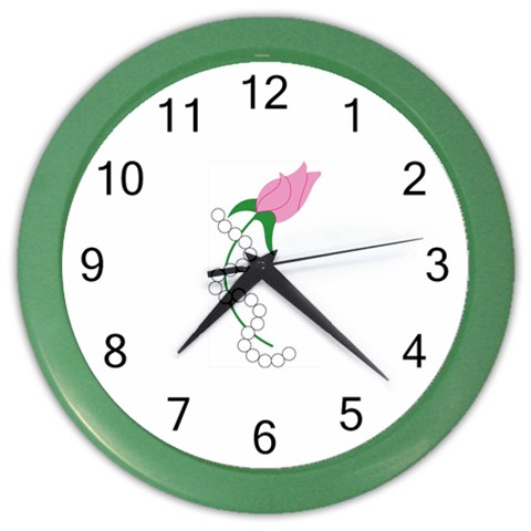 aka pearls Color Wall Clock from ArtsNow.com Front