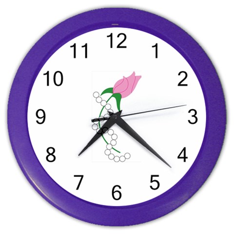 aka pearls Color Wall Clock from ArtsNow.com Front