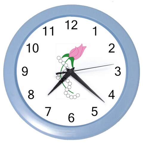 aka pearls Color Wall Clock from ArtsNow.com Front