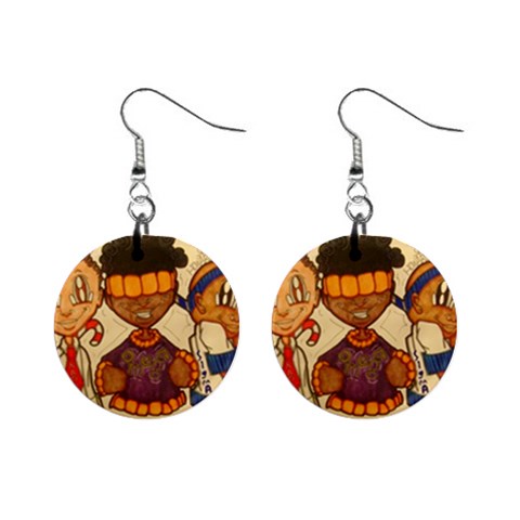 aka our council 2 1  Button Earrings from ArtsNow.com Front