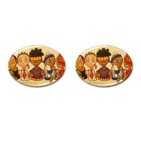 aka our council 2 Cufflinks (Oval) from ArtsNow.com Front(Pair)