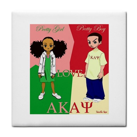 aka kappa Tile Coaster from ArtsNow.com Front