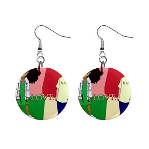 aka kappa 1  Button Earrings from ArtsNow.com Front