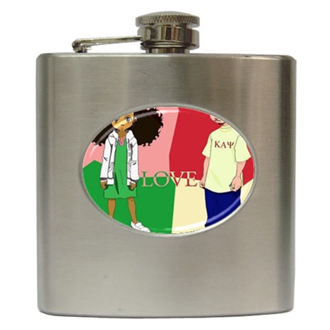 aka kappa Hip Flask (6 oz) from ArtsNow.com Front