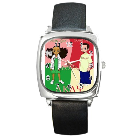 aka kappa Square Metal Watch from ArtsNow.com Front