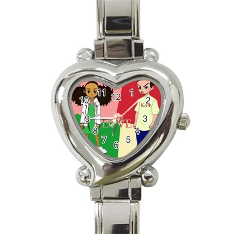 aka kappa Heart Italian Charm Watch from ArtsNow.com Front