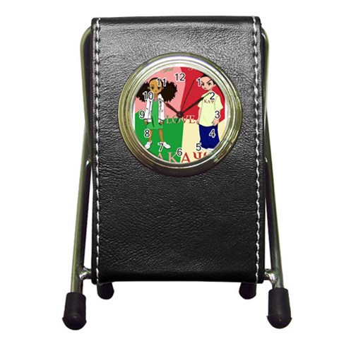 aka kappa Pen Holder Desk Clock from ArtsNow.com Front