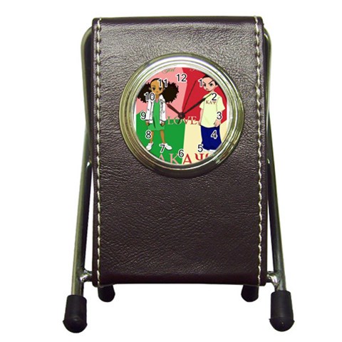 aka kappa Pen Holder Desk Clock from ArtsNow.com Front