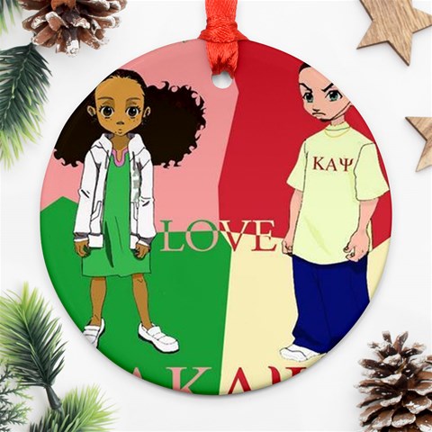 aka kappa Round Ornament (Two Sides) from ArtsNow.com Front