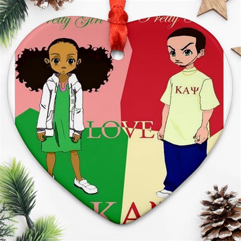 aka kappa Heart Ornament (Two Sides) from ArtsNow.com Front