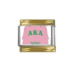 aka GW141AKA_B Gold Trim Italian Charm (9mm)