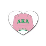 aka GW141AKA_B Rubber Coaster (Heart)