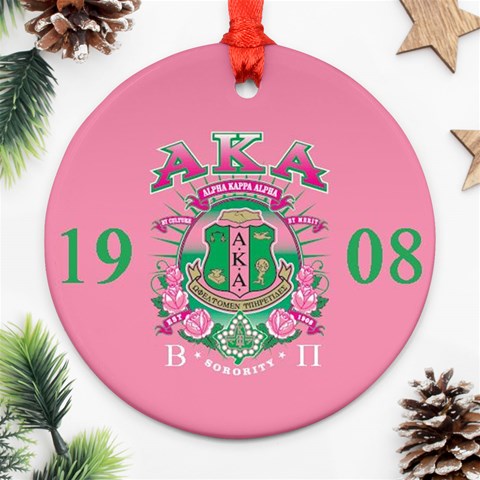 aka AKA_B P Ornament (Round) from ArtsNow.com Front