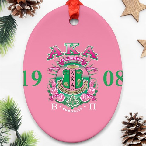 aka AKA_B P Oval Ornament (Two Sides) from ArtsNow.com Front
