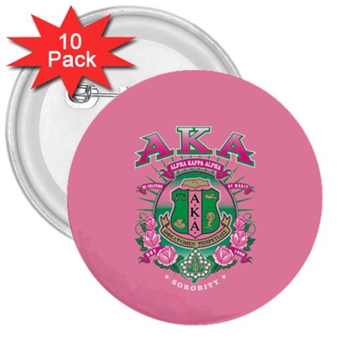 aka GSTA AKA_B 3  Button (10 pack) from ArtsNow.com Front