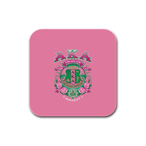 aka GSTA AKA_B Rubber Square Coaster (4 pack) from ArtsNow.com Front