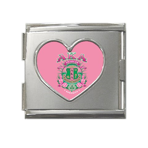 aka GSTA AKA_B Mega Link Heart Italian Charm (18mm) from ArtsNow.com Front