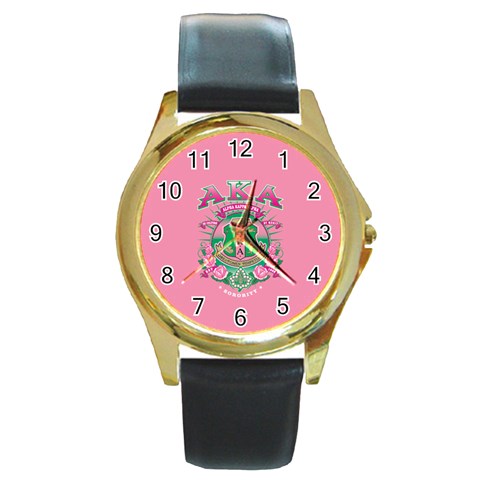 aka GSTA AKA_B Round Gold Metal Watch from ArtsNow.com Front