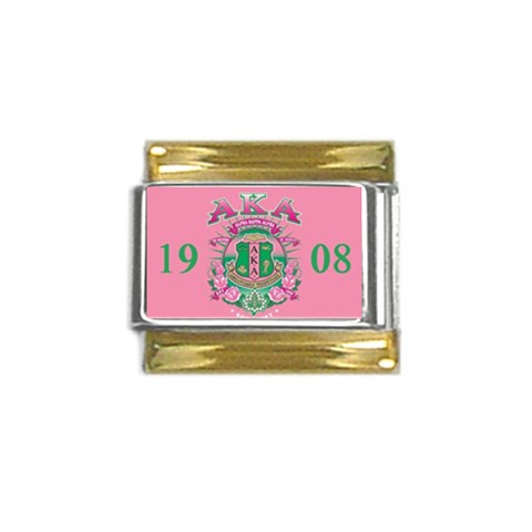 aka GSTA AKA Gold Trim Italian Charm (9mm) from ArtsNow.com Front